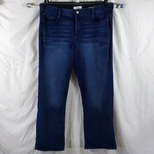 Angels Women's Dark Blue 360 Sculpt Mini Boot High Rise Y2K Jeans Plus Size 22W